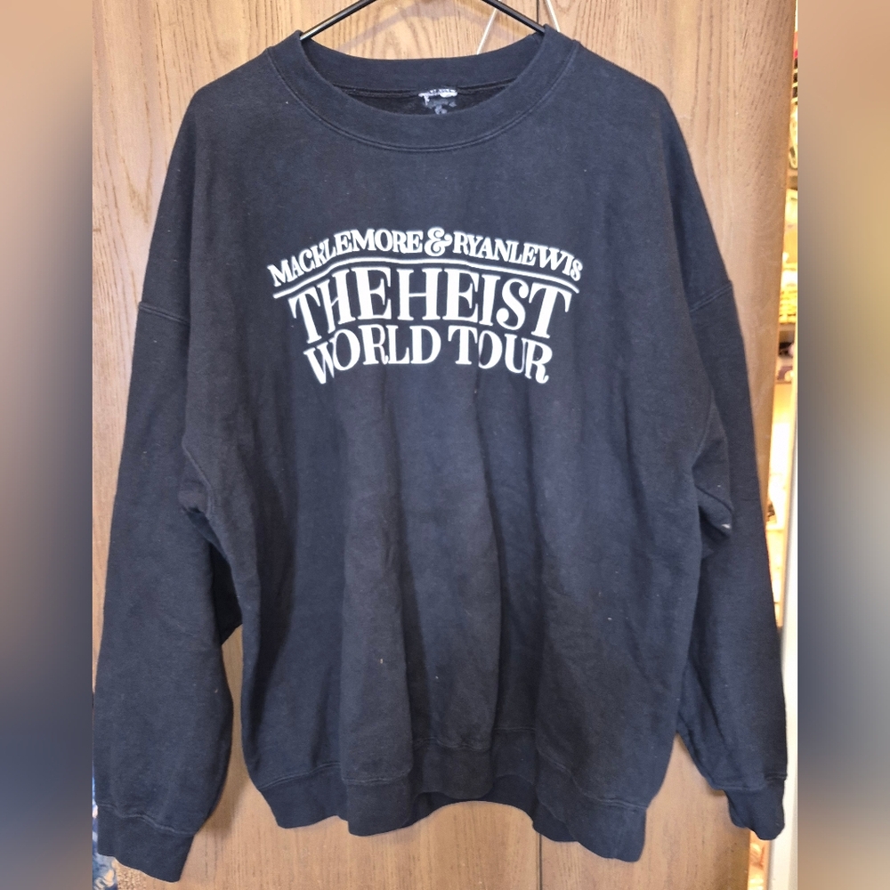 Macklemore & Ryan Lewis 2012 The Heist Concert Tour Sweatshirt Adult 2x Black